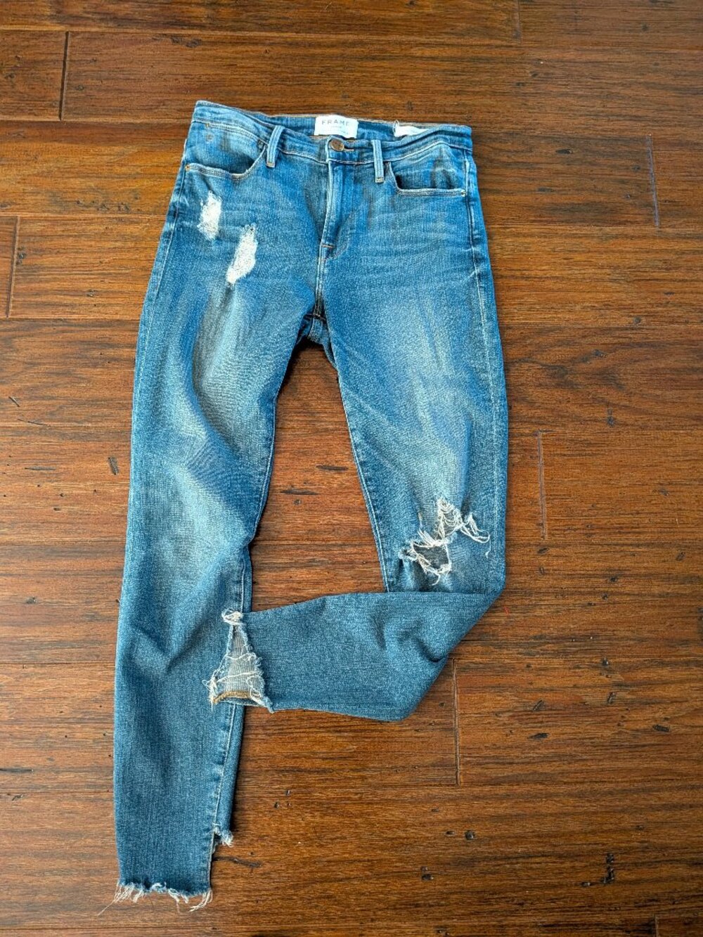 Women's FRAME distressed skinny jeans Sz 24